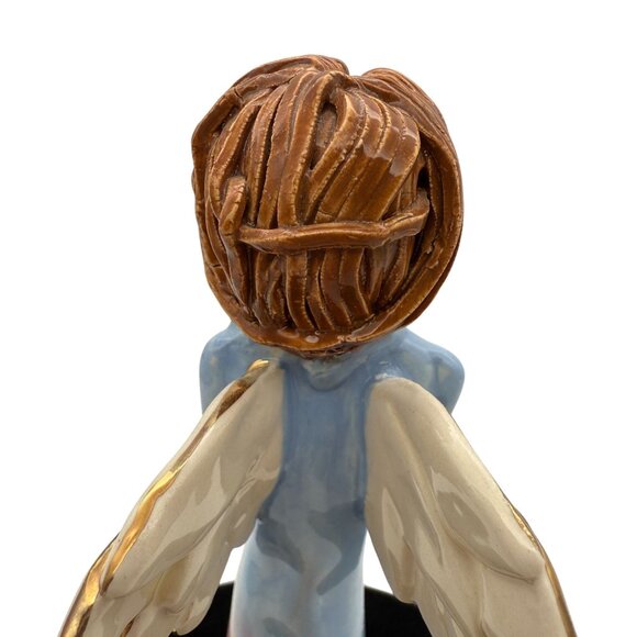 Blue Sky Clay Works GARDEN ANGEL Heather Goldminc Hand Painted Ceramic Vtg 2002 - Picture 5 of 11